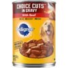 PEDIGREE CHOICE CUTS IN GRAVY Adult Canned Soft Wet Dog Food with Beef, 22 oz. Cans (Pack of 12) 1.37 Pound (Pack of 12) 33 81uT1CfB8tL