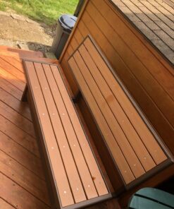 Lifetime 60054 Convertible Bench / Table, Faux Wood Construction, Brown 38 81uUHcA3UQL