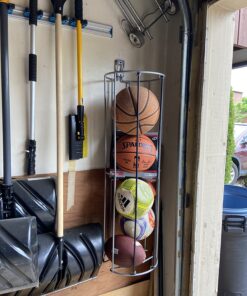 Rubbermaid Garage FastTrack Vertical Ball Rack, Satin Nickel, Wall Mounted Storage System, Holds up to 50 pounds, for Home/Garage 42 81uWmbmmv9L