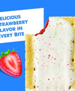 Kellogg's Pop-Tarts Frosted Strawberry Toaster Pastries, Fun Breakfast for Kids, Family Pack, (32 Toaster Pastries), 54.1 oz 1.68 Pound (Pack of 2) 21 81uXKBiFNXL