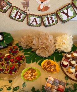 Sweet Baby Co. Neutral Sage Green Balloon Garland Kit Woodland Arch with Light Sage, Cocoa, Brown, Gold, White Balloons for Baby Shower Decorations, Hunter Jungle Theme Party Supplies, Safari Decor 59 81uXSOHjDOL