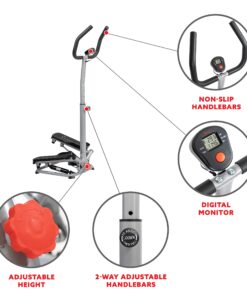 Sunny Health & Fitness Smart Twist Stair Stepper Machine with Handlebar, Space Saving, w Optional SunnyFit® App Enhanced Connectivity Orginal 20 81uYhLg3GWS