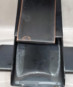 BWE Oil Rubbed Bronze Bathroom Faucet Modern Waterfall for Sink 1 Hole or 3 Hole Rustic Bath Vanity Faucets Single Handle Mixer Tap with Supply Lines 39 81ubNryF2hL