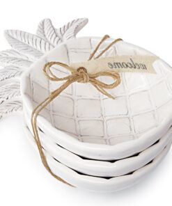 Alternative view of Mud Pie Ceramic Pineapple Shaped Dip Condiment Bowls Set of 3