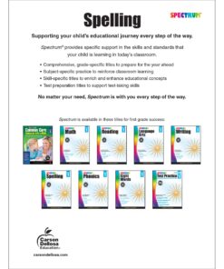 Spectrum Spelling Workbook Grade 1, Ages 6 to 7, 1st Grade Spelling Workbooks, Phonics and Handwriting Practice with Alphabet Letters, Vowels, and ... First Grade Workbook - 184 Pages (Volume 71) 9 81ud5Ewf9YL