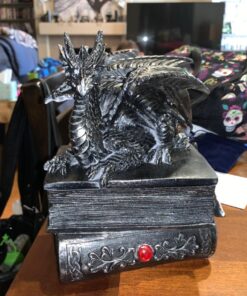 Mythical Guardian Dragon Trinket Box Statue with Hidden Book Storage Compartment for Decorative Gothic & Medieval Décor and Figurines As Jewelry Boxes or Fantasy Gifts for Office Study-Library 44 81ueMkJ8eNL