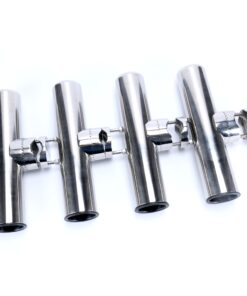 Amarine Made Boat 4pcs Fishing Rod Holder, Stainless Rail Mount Clamp on Rod Holder, Adjustable Fishing Pole Holder for Rails 7/8" to 1" 24 81ufc4a5IJL