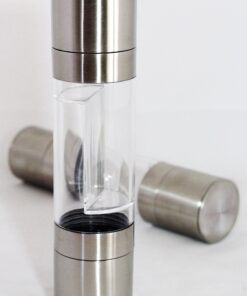 Lifestyle Dynamics The Original SpiceCrafts Salt and Pepper Grinder Set, Stainless Steel with Recipe eBook & Guide, Pure Ceramic Grinders, Dual Mill 36 81ug8sHzvL