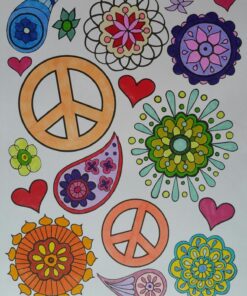 Fun & Funky Coloring Book Treasury: Designs to Energize and Inspire (Design Originals) 208 Pages with 96 Groovy One-Side-Only Designs on Extra-Thick Perforated Paper in a Handy Spiral Lay-Flat Binding 46 81uhBVcRiEL 2