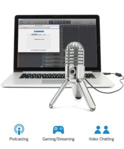 Alternative view of SAMSON Meteor Mic USB Studio Condenser Microphone (Chrome) Chrome Studio Microphone