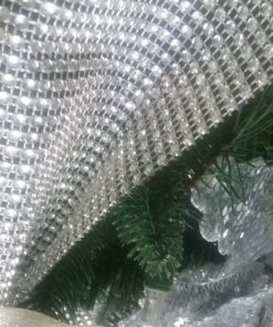 Royal Imports Diamond Sparkling Rhinestone Bling Wrap Ribbon Bulk DIY Roll - Event Decorations, Wedding Cake, Bridal/Baby Shower, Birthday, Arts & Crafts, Party Decorations - 30 Ft - 1 Roll - Silver 1 Roll (24-Rows) 46 81uiOjjhT1L 2