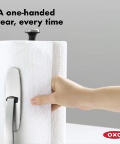 OXO Good Grips SimplyTear Paper Towel Holder - Stainless Steel (Silver & Black) 27 81uj8z09DRL 2