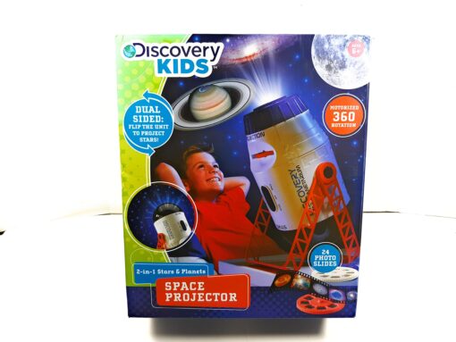 Discovery #MINDBLOWN 2-in-1 Reversible Planetarium Space Projector, 24 Images, 360-Degree Rotation, Moving Stars and Stationary Modes, Displays Planets Nebula Stars Constellations, Kids Astronomy Toy