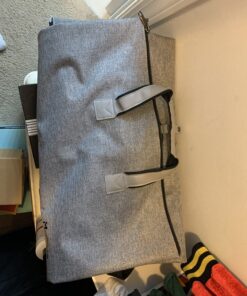 Convertible Garment Bag with Shoulder Strap, Modoker Carry on Garment Duffel Bag for Men Women - 2 in 1 Hanging Suitcase Suit Travel Bags (Grey) Ash Grey 58 81uk9kHYToL