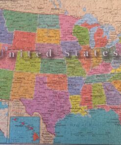 United States of America 1000 Piece Map Jigsaw Highways Rivers Capitals 28 81ulj7 HK0L 1