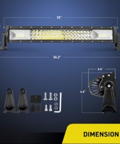 Alternative view of Nilight - 18017C-A LED Light Bar 32Inch 378W Triple Row 37800LM Flood Spot Combo LED Bar Driving Lights Super Bright LED Off Road Lights for Trucks Trucks Jeep UTV ATV Boat,2 Years Warranty
