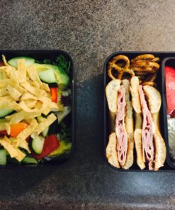 monbento - Large Bento Box MB Square Onyx with Compartments - Leakproof Lunch Box for Work or Meal Prep - BPA Free - Food Grade Safe - Black Black Onyx 28 81unXrxp1kL