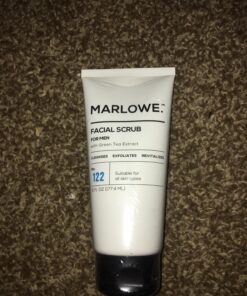 MARLOWE. No. 122 Men's Facial Scrub 6 oz, Light Daily Exfoliating Face Cleanser with Natural Aloe & Green Tea Extracts, Fresh Pine & Agarwood Scent 6 Fl Oz (Pack of 1) 19 81uo qHI5DL