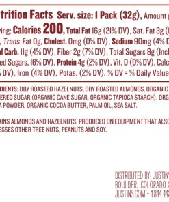 Justin's Chocolate Hazelnut & Almond Butter Squeeze Pack, Organic Cocoa, Gluten-free, Responsibly Sourced, Packaging May Vary, 1.15 Ounce (Pack of 10) 15 81uo15hbC3L