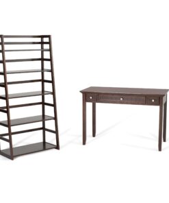 SIMPLIHOME Bedford SOLID WOOD Universal TV Media Stand, 53.9 inch Wide, Living Room Entertainment Center, Storage Cabinet with Glass Doors, for Flat Screen TVs up to 60 inches in Dark Tobacco Brown 27 81uppKcGLmL