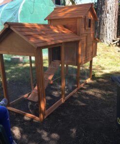 Best Choice Products 80in Outdoor Wooden Chicken Coop Multi-Level Hen House, Poultry Cage w/Ramps, Run, Nesting Box, Wire Fence, 3 Access Areas 40 81urSHnHXcL