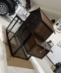 Best Choice Products 80in Outdoor Wooden Chicken Coop Multi-Level Hen House, Poultry Cage w/Ramps, Run, Nesting Box, Wire Fence, 3 Access Areas 46 81us87jevfL