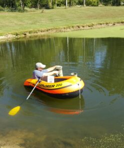 INTEX Explorer Inflatable Boat Series: Dual Air Chambers – Welded Oar Locks – Grab Handles – Bow Rope – Sporty Design Explorer 200 Set 37 81uvGoOk8QL