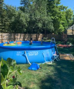 Intex 18ft X 48in Easy Set Pool Set with Filter Pump, Ladder, Ground Cloth & Pool Cover 18 ft x 48 in 31 81uvYrliS1L