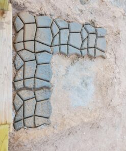 Walk Maker, Pathmate Stone Moldings Paving Pavement Concrete Molds Stepping Stone Paver Walk Way Mold for Patio, Lawn & Garden(Big Size:16.9 x 16.9 x 1.6 inch) Big Size:16.9 x 16.9 x 1.6 inch 34 81uvrZ0rubL 1