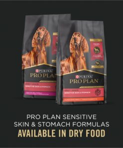 Purina Pro Plan Sensitive Skin and Stomach Dog Food Pate, Sensitive Skin and Stomach Salmon and Rice Entree - 13 oz. Can Salmon & Rice - Wet Dog Food (12) 13 oz. Cans 28 81uxqhTD3JL