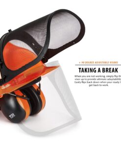 TR Industrial Forestry Safety Helmet and Hearing Protection System (Orange) Orange 24 81uzb95sCmL