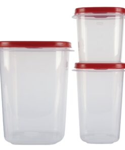 Alternative view of Rubbermaid Easy Find Lids Food Storage Containers, Racer Red, 6-Piece Set 3.7 cup & 5.25 cup & 15 cup 6 piece