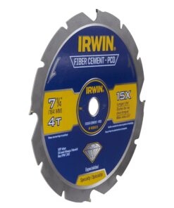Alternative view of IRWIN Tools Polycrystalline Diamond-Tipped Fiber Cement Circular Saw Blade, 7 1/4-inch, 4-Tooth (4935473) 7-1/4" 4T