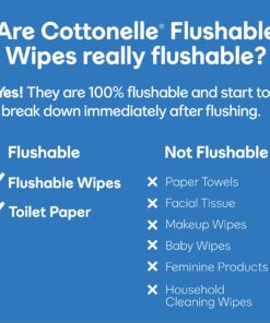 Cottonelle FreshCare Flushable Wipes for Adults, Alcohol Free, White, Pack of 42 Wet Wipes 42 Count (Pack of 1) 20 81v0M8az0pL
