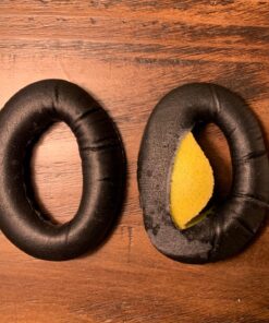 Synsen Replacement Ear Pads Cushion Compatible for Bose QuietComfort QC2,QuietComfort 15 QC15,QuietComfort QC25,QuietComfort 35 QC35,Bose AE2,AE2i,AE2w,SoundTrue, SoundLink (Around-Ear) Headphones BLACK 60 81v1c7qK L