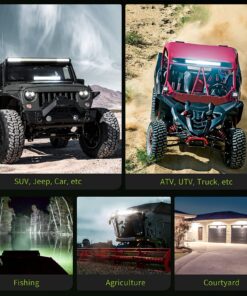 AUTOSAVER88 LED Light Bar 32 Inch Straight Work Light 4D 200W with 8ft Wiring Harness, 20000LM Offroad Driving Fog Lamp Marine Boating Light IP68 WATERPROOF Spot & Flood Combo Beam Light Bar (24 INCH) 22 inch Black 27 81v3looqYnL 4