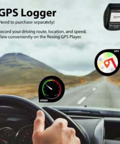 Rexing V1P 3rd Generation Dual 1080p Full HD Front and Rear 170 Degree Wide Angle Wi-Fi Car Dash Cam with Supercapacitor, 2.4" LCD Screen, G-Sensor, Loop Recording, Mobile App V1P Gen3 27 81v3mbZNklL