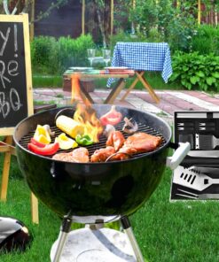 POLIGO 22PCS Heavy Duty BBQ Grill Accessories Set, Non-Slip Grill Tools for Outdoor Grill Set Thicker Stainless Steel Grill Utensils Set, Deluxe Grilling Set with Aluminum Case Ideal Gifts for Men Dad Black - 22PCS BBQ Set 24 81v8KQ2jsnL