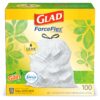 Glad ForceFlex Tall Kitchen Drawstring Trash Bags, 13 Gal, 100 Ct (Package May Vary) 45 81v940MwTKL