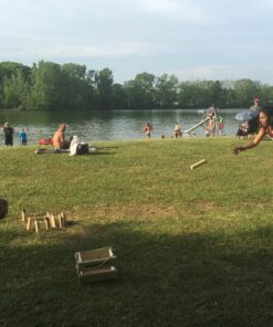 Molkky - Wooden Pin & Skittles Game - Outdoor Fun - For Beach - Park - Picnic - Playground - Classic Family Garden Game from Tactic 43 81v9c5yd1QL