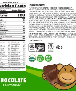 Alternative view of Orgain Organic Kids Nutritional Protein Shake, Chocolate - Kids Snacks with 8g Dairy Protein, 22 Vitamins & Minerals, Fruits & Vegetables, Gluten Free, Soy Free, Non-GMO, 8.25 Fl Oz (Pack of 12) Pack of 12