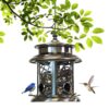 Sunray Arch Inlay Solar Lighted Bird Feeder (Pewter) 20 81vCh4salsL