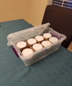 Euro Cuisine GY1920 Glass Jars with Lids for Yogurt Maker, Clear, 6 Ounce, Set of 8 6oz Glass Jars for Yogurt, Parfaits, Clear Yogurt Containers 32 81vEUeDbSpL