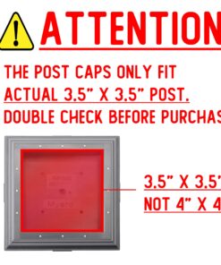 Myard PNP 115445W Screw-Free Universal Fence Pyramid Top Cap fits Post 4 x 4 Inches (Actual Post Size 3.5 x 3.5) (Qty 1, White) 9 81vFwBYTscL