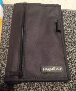 High Road Car Glove Box Organizer, Registration and Insurance Document Holder and Car Manual Holder with Flexible Secure Zippered Case and Note Pad Black 60 81vGblklBmL