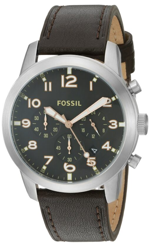 Fossil Men's FS5143 Pilot 54 Chronograph Dark Brown Watch