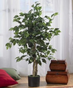 Alternative view of Nearly Natural 3' Ficus Silk Artificial Trees, 36in, Green 36 in