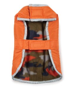 Zack & Zoey Nor'easter Blanket Coat for Dogs, 20" Large, Orange 1 L (Neck: 17", Girth: 28", Back: 20") 24 81vK S9WsAL 3