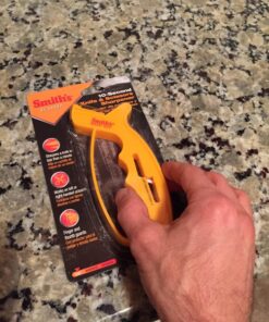 Smith’s JIFF-S 10-Sec Knife & Scissors Sharpener - Right & Left-Handed Scissors - Carbide Blades - Outdoor Sharpener for Pocket, Hunting, Fishing & Kitchen Knives - Handheld Pullover Sharpener 29 81vKCMGKlAL