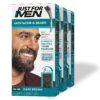 Just For Men Mustache & Beard, Beard Dye for Men with Brush Included for Easy Application, With Biotin Aloe and Coconut Oil for Healthy Facial Hair - Dark Brown, M-45, Pack of 3 30 81vPex8j0OL